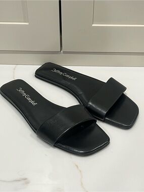 Jeffrey Campbell Black Single-Band Slide Sandals